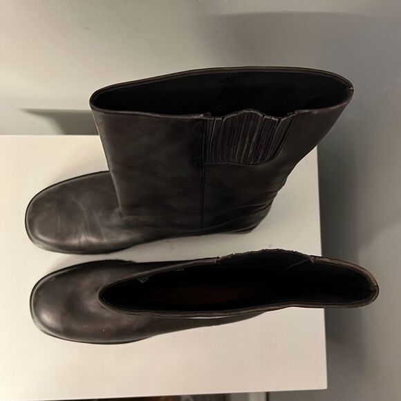 Timberland Women's Black Slip On Waterproof Leather High Riding Boots - Picture 7 of 10